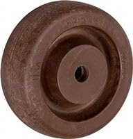 4" x 1 1/2" High Temp Glass - Nylon Wheel - 300 lbs Capacity, Fits 1/2” & 3/4” Axles and Shafts