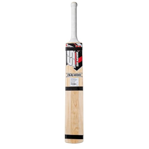 Image of SSI SX-800 Cricket Bat | Popular Willow Tennis Ball Bat | Full Size Natural Finish | Lightweight Power Hitting | Ideal for Practice & Matches