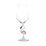 Alipis Creative Pink Flamingo Cocktail Glass,Cocktail Drinkware Bar Goblet Drinking Glasses Glasses Wedding for, Wine, 17.6 Oz