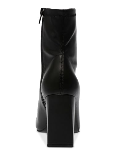 Wild Pair Womens Iloise Block Heel Faux Leather Booties Black 10 Medium (B,M)2