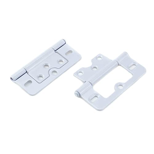 Wealrit WX0793 4 Pcs White Non-Mortise Hinges Metal Door Hinges Heavy Duty Hinges thumb #4
