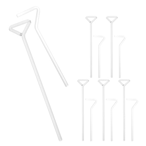 Healeved 12pcs Cell Spreader Glass Coating Rods Microbiology Spreader Reusable Plate Coating Rods Science Lab Glassware for Petri Plate Cell Culture Tools