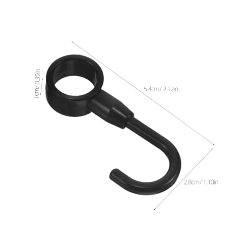 Crochets utilitaires pour tringle de salle de bain et armoire plastique noir 12 mm x100