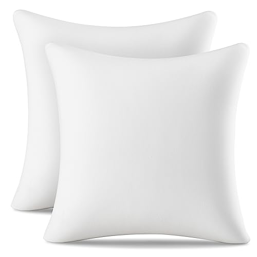 Image of AM AEROMAX 22 x22 Pillow Insert (Pack of 2) Memory Foam Throw Pillow Insert Sham Square for Decorative Cushion Bed Couch Sofa without Deform After Longtime Use, White