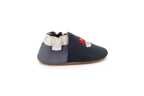 Chaussons garçon Marine souples avec motif Badge Fire 30/31