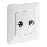 Photo Gallery zenitech - presa tv Ø9,52mm + sat - installazione incassata compatibile con scatola d incasso - motore compatto con passaggio cavi facilità - design moderno con facciata regolabile - bianco Photo Gallery zenitech - presa tv Ø9,52mm + sat - installazione incassata compatibile con scatola d incasso - motore compatto con passaggio cavi facilità - design moderno con facciata regolabile - bianco
