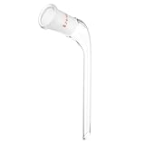 PATIKIL Borosilicate Glass Distillation Adapter, 105 Degree 24/40 Outer Joint Bent Connecting Adapter Part with 100 mm Tapered Drip Tube for Lab Use Equipment Supply