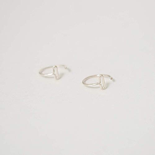 Miniatura 8 de Tiny Bar Studs Hugging Hoops Huggie Earrings Hug Earings