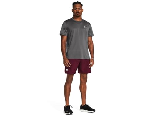 Image of Under Armour Men's 7 inch Launch Run Unlined Shorts Maroon /Maroon /White 5X-Large Inseam: 7,