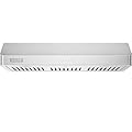 Empava Ducted Under Cabinet Range Hood 30 Inch, Dual Sealed Aluminum Motor 3 Speeds, 500 CFM, Push Button, Plug in, Stainless Steel
