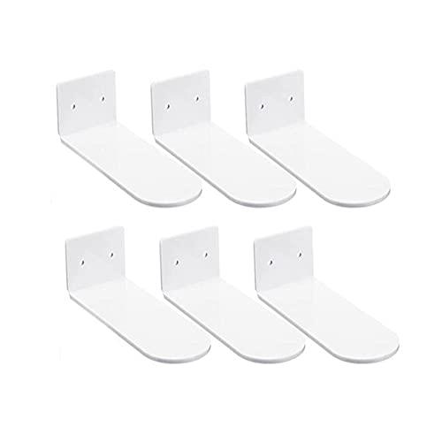 Floating Shoe Display (Wall Mount) for Displaying Shoes, White Sneaker Shelves to Display and Showcase Your Top Collection Shoes, Shop Shoe Wall Shelf, Room Decor,Acrylic Shoe Organizer(Set of 6)