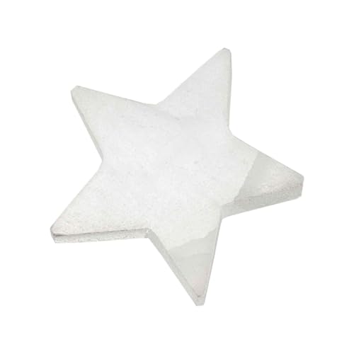 NKlaus Piastra di selenite stella 10 x 10 x 1,2 cm – lastra di cristallo selenite a forma di stella per meditazione, lavoro energetico e decorazione, ideale per conservare gioielli o cristalli 16297