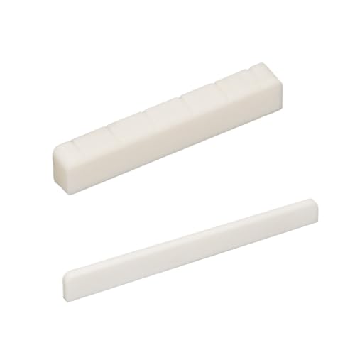 KEQAR Kit di ossa per chitarra, chitarra classica etnica a 6 corde, dado per chitarra, ponte in osso per chitarra acustica, corde di ricambio per chitarre classiche e da concerto