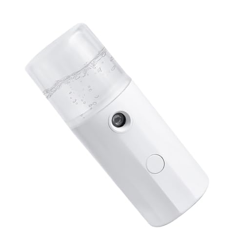 WEKADRIN Humidificador Facial Nano USB Recargable, Pulverizador de Niebla Fría para Rostro, Rociador Hidratante Compacto de Abs Color Claro Tanque de 40 Ml, Adecuado para Cuidado Piel