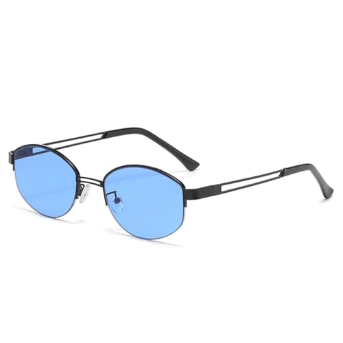 Lunettes de soleil ovales de haute qualité à monture cristalline