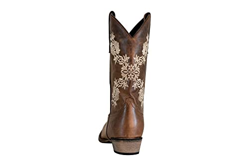 Image of TuffRider Women Mormon Embroidered Leather Square Toe Western Boots