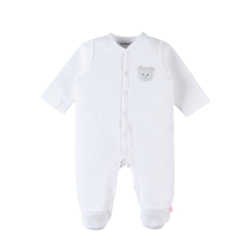 Noukie's - Noukie's Bébé Fille Pyjamas Gaufrés Nouky Ensemble De Pijama, Blanc, 3 Mois EU