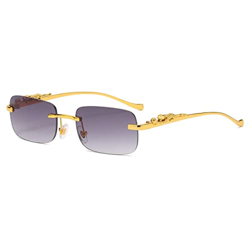 Lunettes de soleil sans bords carrées pour femmes et hommes