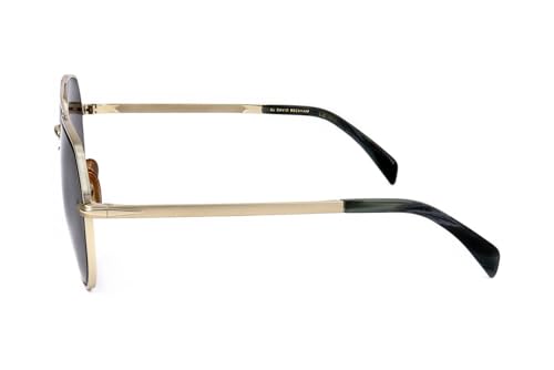 David Beckham Sunglasses DB 7037/G/S F6W BLACK / 61-16-145 METAL / MEN,Color:LightGold3