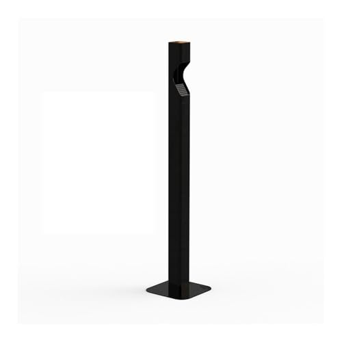 Cenicero de acero inoxidable de exterior negro para zonas comerciales