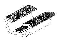 CRL Flexible Flocked Rubber Glass Run Channel for 1960-1967 GM Mid-Size Cars - 96 in long