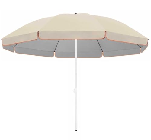 Sombrilla para jardín y parasol exterior beige 2.4m para patio sin base 1