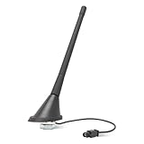 ZEALfix Fakra Audio Dachantenne Antenne für Audi Skoda Seat mit Fakra-Anschluss 1057-002 AM FM MW UKW 17,5cm 72 Grad Stab