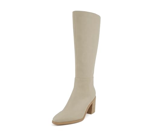 Soda “Study” ~ Women Pointed Toe Low Heel Knee-High Boot with Side Zipper2