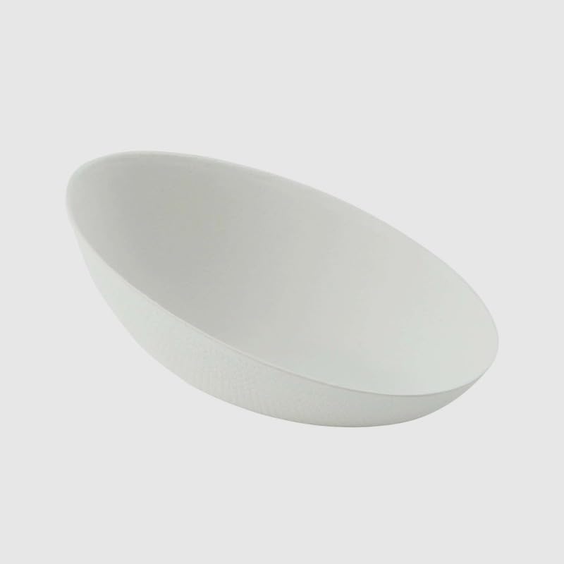 PacknWood Bio n Chic Egg Shaped White Sugarcane Dish | Mini Side Seasoning Dish | Condiment Dishes/Sushi Soy Dipping Dish, Snack Serving Dishes - 1oz - 300 pcs