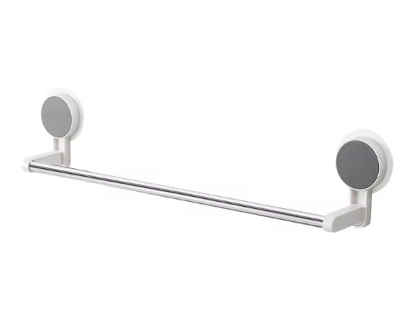 Image of Oblivion Towel Holder in Bathroom - Self-Adhesive Towel Rod for Bathroom & Kitchen - No-Drill Wall Mounted Holder with Strong Adhesive, Space-Saving Organizer for Towels, Clothes & Accessories