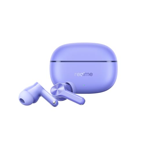 Image of realme Buds T200 Lite Bluetooth in Ear Earbuds,4 Mic, AI ENC for Calls,48 Hours Total Playback with Fast Charging and Ultra Low Latency Gaming TWS,Google Fast Pair,with mic (Aurora Purple)