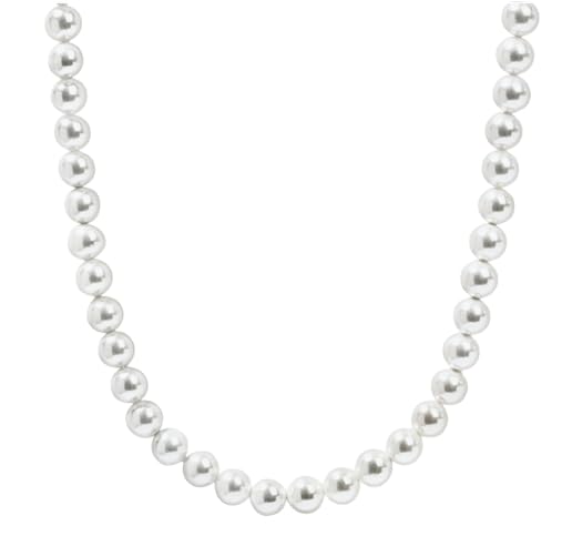 Gemstone King Authentic Pearl Mala Original Certified सच्चे मोती की माला ओरिजिनल Beautiful White Pearl Necklace For Men & Women Wear पर्ल नेकलेस Precious Moti Neckless Jewellery With Brilliant Shine