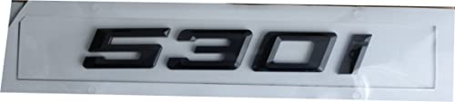 Qc 530I Bright Gloss Black Genuine Oem Size Trunk Lid Replacement For Bmw 5 Series 3D Emblem Badge Car Rear Numbers Letters Logo Sticker Label Decal (530I, Glossy Black) (B-13) #TOP5