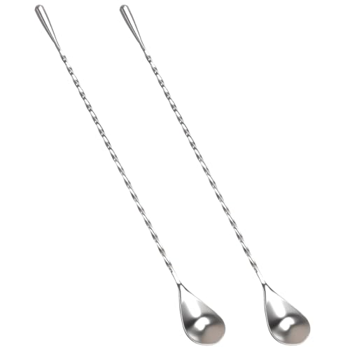 Muaoush 2 Pack Bar Spoon, Cocktail Stirrers, Long...