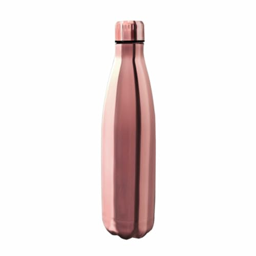Nerthus FIH 595 Termo Doble Pared para fríos y Calientes Diseño Oro Rosa 750 ml Libre de BPA, Tapón Hermético, Acero Inoxidable 18/8