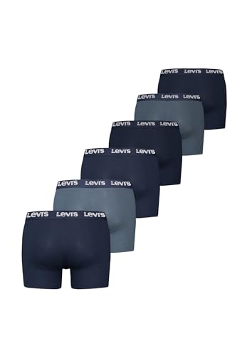 6er Pack Herren Levis Repeat Logo Boxer Brief Boxershorts Unterwäsche Pants, Farbe:Navy Combo, Bekleidungsgröße:S – Ansicht 4