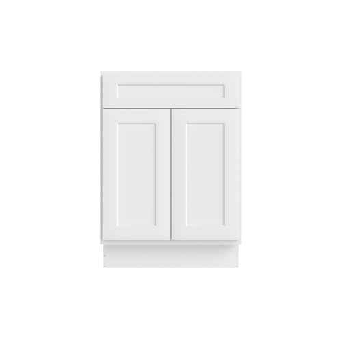 Image of Furinno Shaker Bath Vanity Cabinet Without Top, Ready to Assemble, 21 D x 24 W x 34.5 H, White