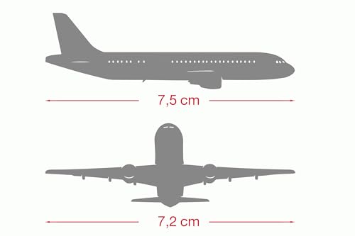 herpa Modellflugzeug Eurowings Airbus A320 BVB Fanairbus - D-AEWM, Miniatur im Maßstab 1:500, Sammlerstück, Modell ohne Standfuß, Metall, Schwarz