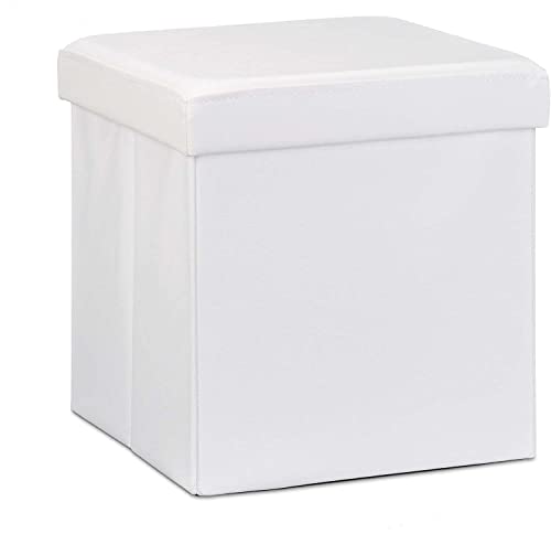 SWR GREATOOL Banco Otomano de Almacenamiento, Plegablecon Cubierta, Juguetes y Zapatos, Otomano de Puff, Asiento, Reposapiés,31x31x31cm