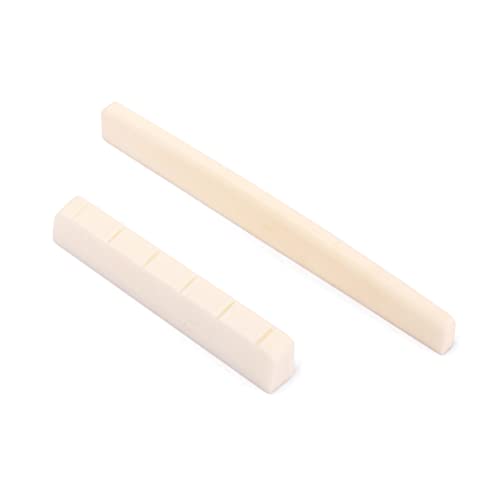COSMEVIVI Beef Bone Nut Nut and Saddle for Guitar Classical Guitar Bridge Pins Parts