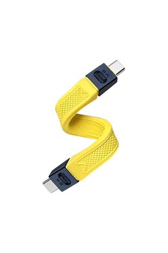 Duttek 80Gbps USB-C to USB C 充電ケーブル短い 13CM、高速転送240W USB Type-C オス変換ケーブル、サンダーボルト5 対応、8K@60HZ ビデオおよびデータ同期に対応。Iphone16、MacBook、コンピュータ、ラップトップ、タブレット、スマートフォンに対応。