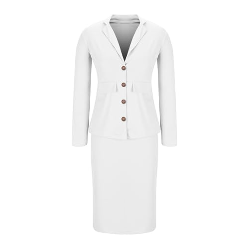 2 Piece Outfits for Women Formal Office Business Work Jacket Skirt Suit Set Blazer Jacket Skirt Set Pencil Dresses3