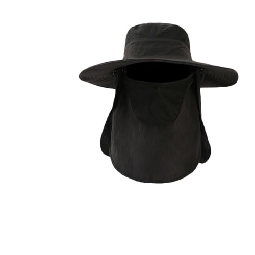 Chapeau de pêcheur d'été GL012 Black : protégez votre visage de la chaleur