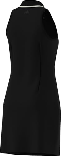 adidas Women's Seasonal Essentials Colorpop Dress with Embroidered Graphic, Black/Off White, M