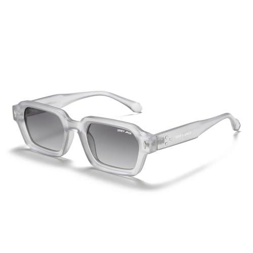 Image of grey jack TR90 Rectangle Polarized Sunglasses for Men Women,Stylish Full Rim Eyewear for UV Protection 21040