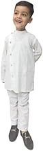 MIMISKU Baby Boys Ethnic Wear Cotton Kurta Pyjama Set with Single Button Line