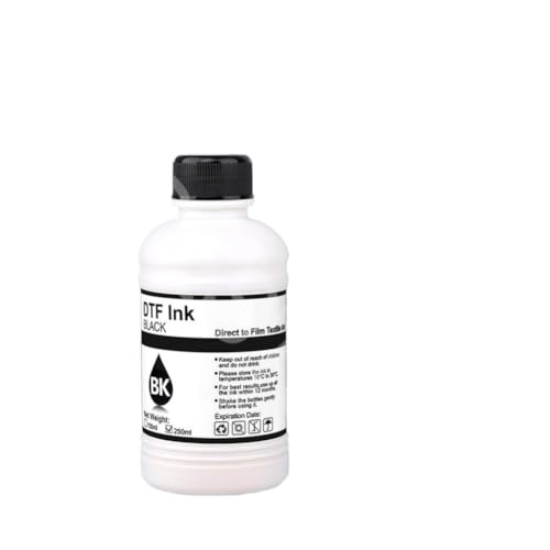 Tinta DTF negra de 250 ml para transferencia en film PET compatible con L1800 e I3200