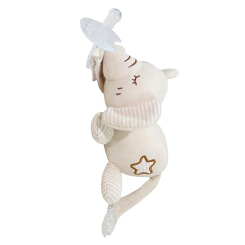 FmtwPhn Chupete de peluche, chupete de peluche, juguete de peluche extraíble y chupete, bonito y suave para la piel, para niños de 0 a 6 meses