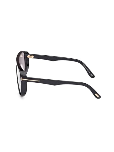 Tom Ford FT1182 01A Sunglasses Shiny Black/Photochromic Light Grey Shield 138mm2