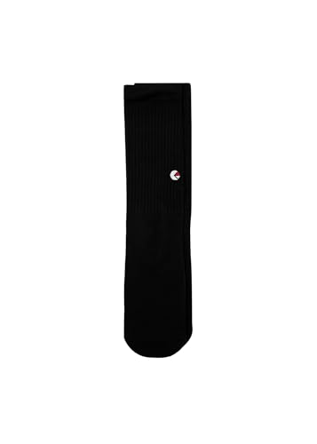 Ethika Boy's Crew Sock | Black -White Logo- (BLK, Large)2